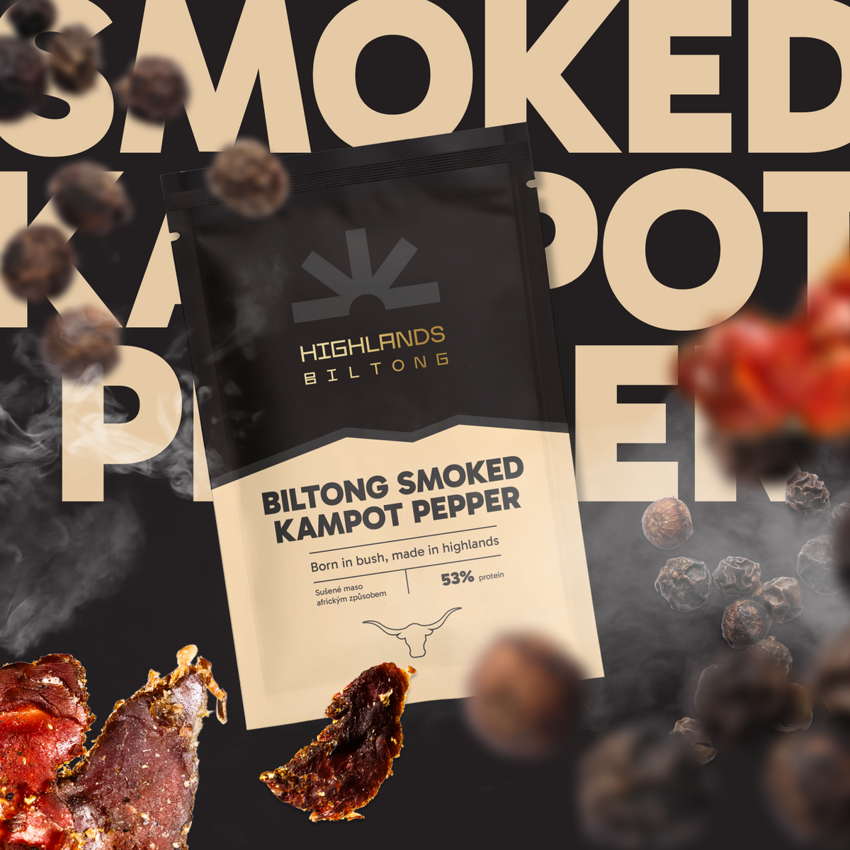 Biltong Smoked Kampot Pepper